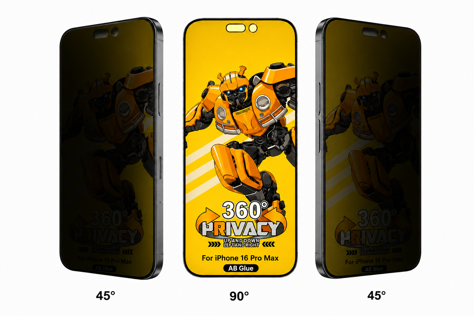 Privacy Screen Protector for iPhone 16 Pro Max & 17 Pro Max