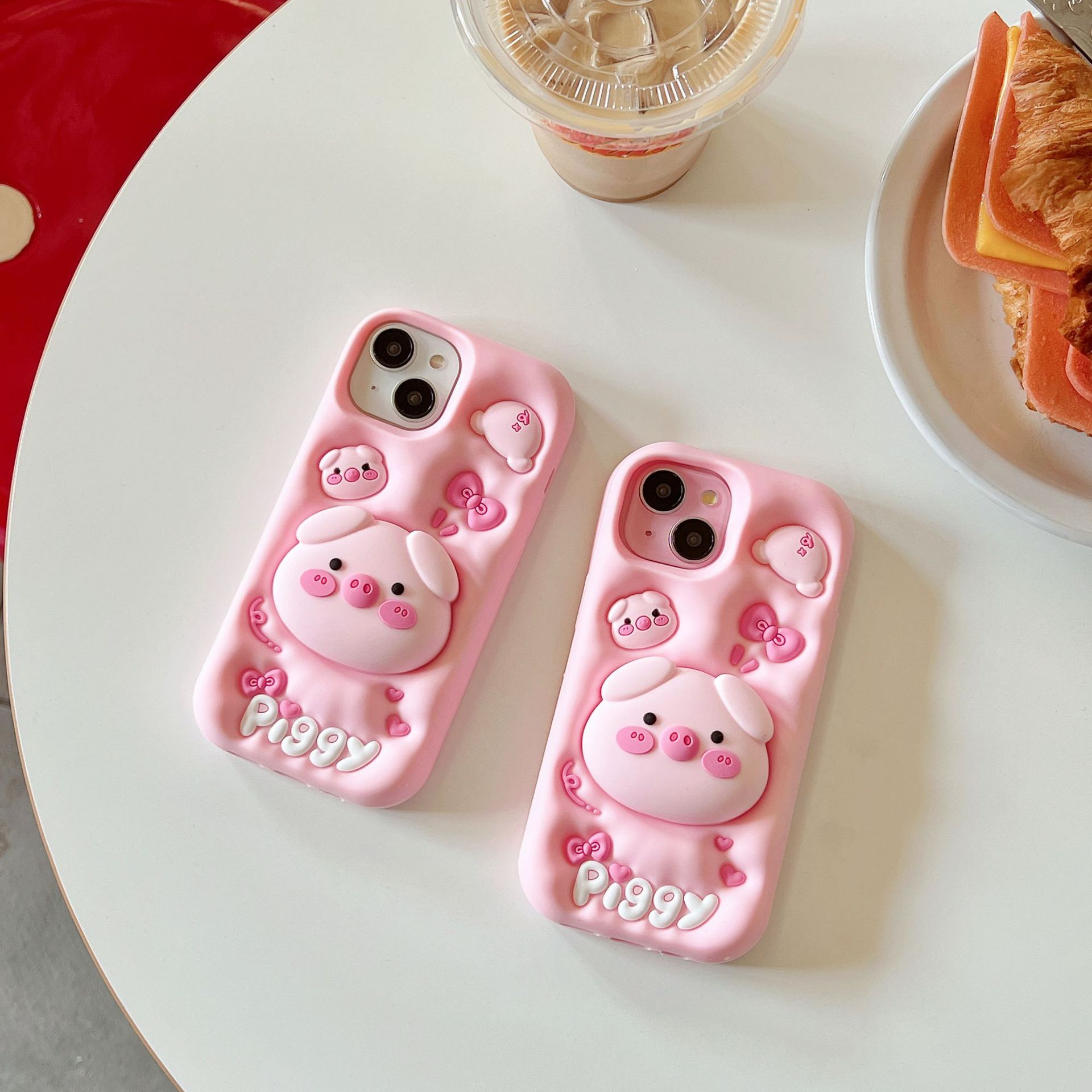 Protective Case with Stand for iPhone 17 Pro Max, Pink Pig Design, Full Coverage Shockproof Case for iPhone 15/14/13/12 Pro – Bild 4